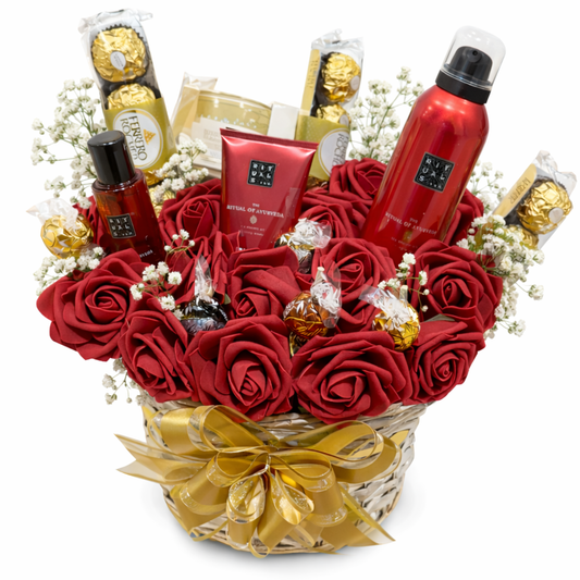 Lyxig rospresentkorg 