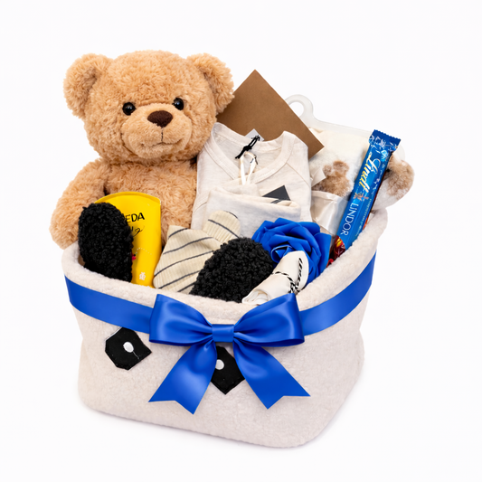 Mjuk babypresentkorg 